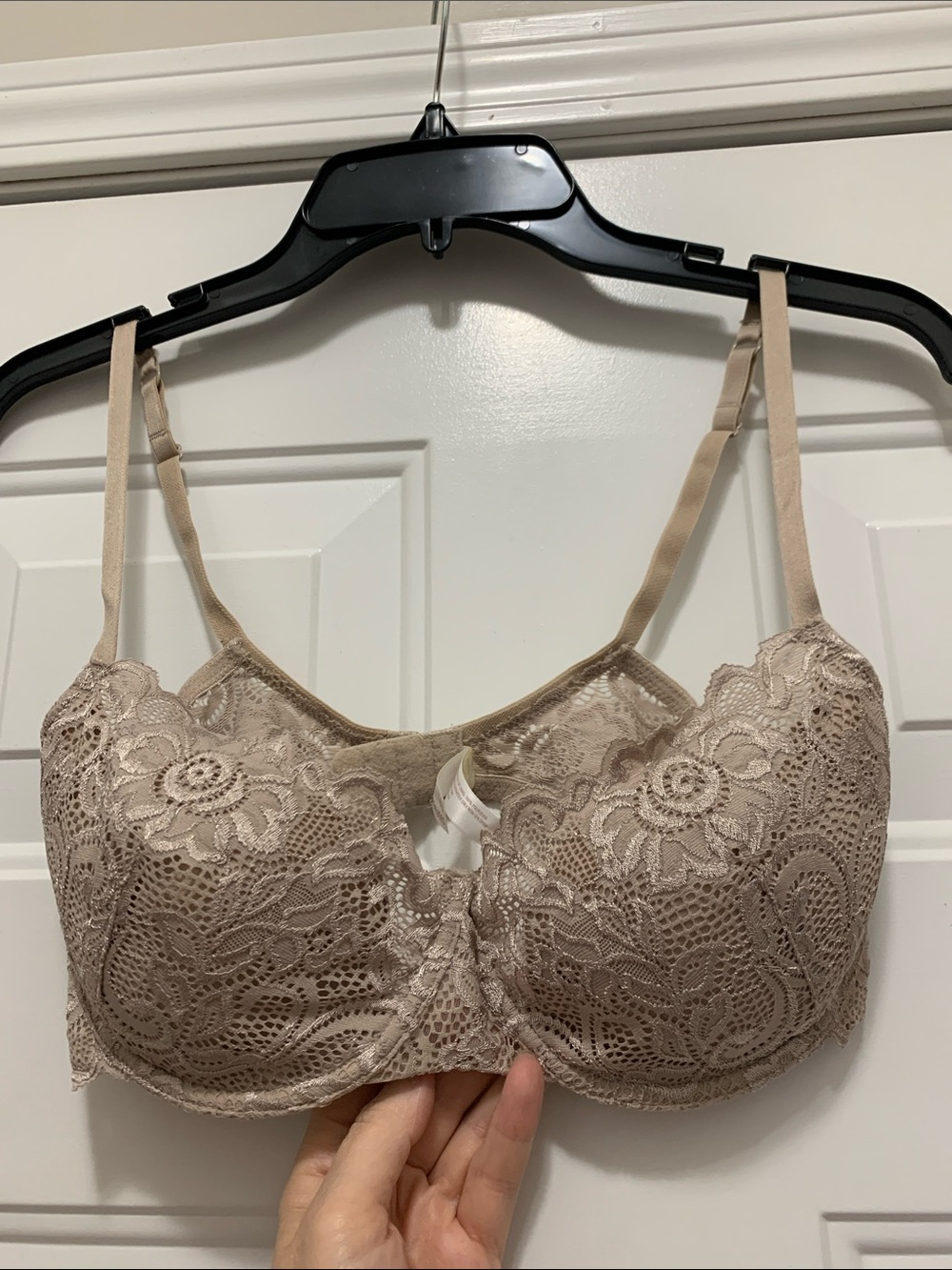 4/$10 Gilligan & O'Malley Lace Underwire Bra in Nude Beige Size 36D